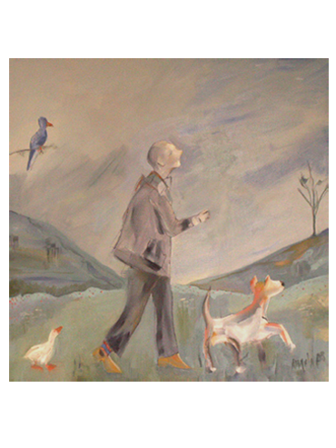 man searching for his bluebird