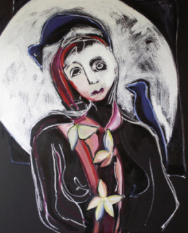 Queenie and the bluebirds - SOLD